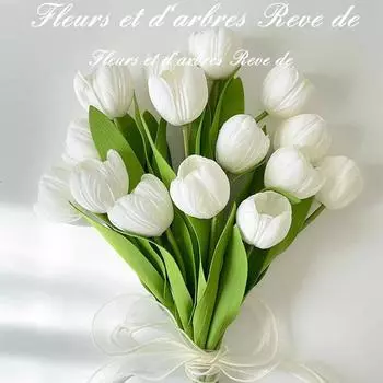 Тюльпан Имитация Цветка Украшение Гостиной Цветочная Композиция Комната Сухой Букет Обеденный Стол Цветочная Композиция Орнамент Искусственный Цветок синий