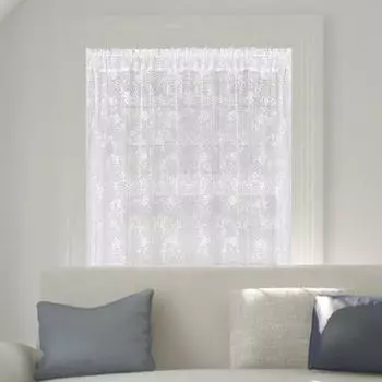 Тюлевая занавеска, изысканная занавеска из полиэстера для создания атмосферы, домашняя кружевная прозрачная занавеска для балкона, украшение для кафе 100cm