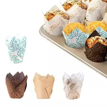 Tulip Baking Cups Muffin Cups Cupcake Liners Muffin Cases Muffin Liners Baking Cases Baking Paper for Coffee Shop