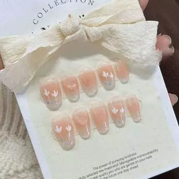 Tulip Pure Iceclear Desire Soft Highend Fresh White Detachable Nail Piece XS