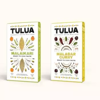 Тулуа Малаикари + Малабарское карри Готовая к приготовлению паста | Кулинарная паста | 1 упаковка на 4-6 порций | Без консервантов | 2x160 г