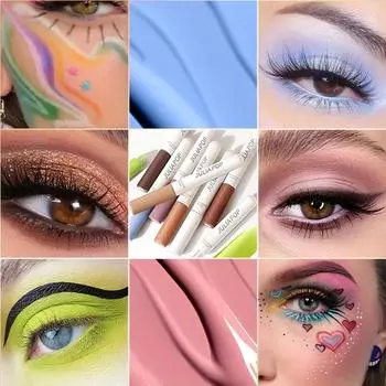 Туманная жидкая основа для теней для век Жидкая основа для развития цвета Матовая цветная основа Лежащий шелкопряд Водостойкий набор теней для век #1