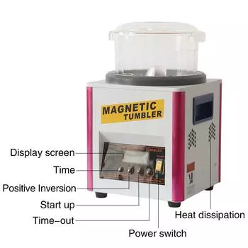Тумблер, финишер, 2000 об/мин, 7,3-дюймовый магнитный полировщик с регулируемой скоростью для ювелирных изделий (КТ185С)