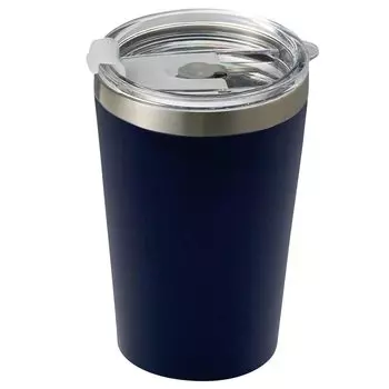 Tumbler with convenience store coffee stainless navy [Dolce duo] lid, cup, tumbler, heat/cold, steel, 400ml, AM-4035