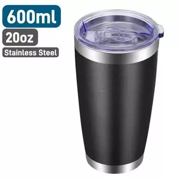Tumbler with Lid, Stainless Steel Vacuum Double Wall Insulated Travel Coffee Mug Drinkware Thermal Mug Tumbler Water Bottle 20oz