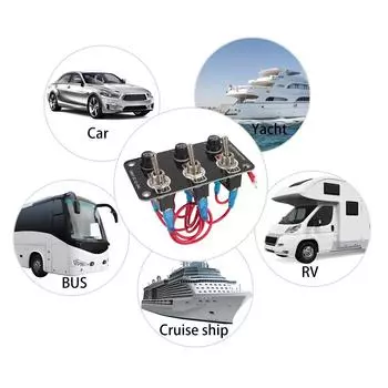 Тумблер включения/выключения, универсальная автомобильная модификация, 12 В/24 В, светодиодный тумблер, панель переключателя зажигания, кнопка запуска двигателя, набор автомобильных аксессуаров чёрный