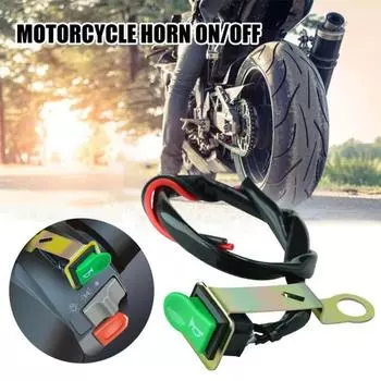 Тумблер звукового сигнала мотоцикла с металлическим креплением, универсальный переключатель управления звуковым сигналом, модификация мотоцикла, скутера, сменные аксессуары