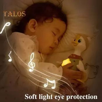 Tummy Time Гусиная семейная игрушка Ходячая игрушка-гусь для мамы и малыша с музыкальным светом Развивающие электрические светящиеся качели Ползающая игрушка-утка для малышей Мальчики Девочки A