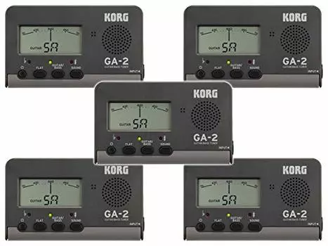 Тюнер KORG Black x Light Gray, набор из 5 шт. [оптовая закупка] - гитара/бас GA-2