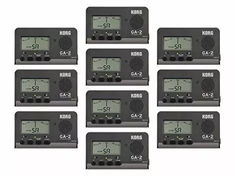 Тюнер KORG Black x Light Grey, набор из 10 шт. [оптовая закупка] - гитара/бас GA-2
