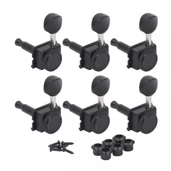 Тюнеры с блокировкой гитары, 6 колков для настройки левой струны, колышки для машинной головки, акустические классические детали