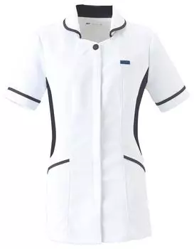 Туника медицинская клиника женская 2017EW женская белая x темно-синяя Япония SS японский размер [вилка] (эквивалент XS)