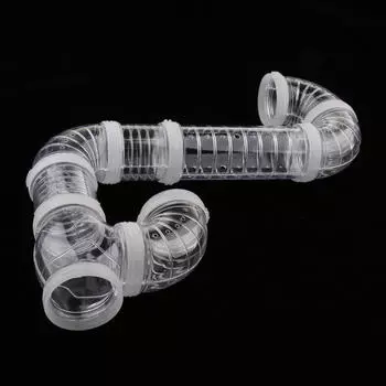 Туннель для хомяков — гибкий центр развлечений для мышей, крыс и песчанок, белый