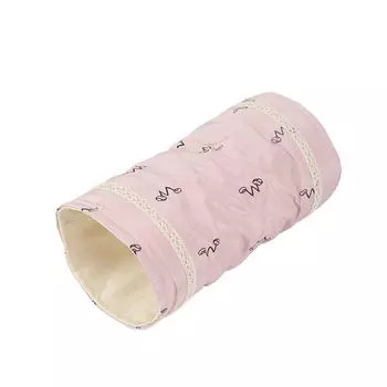 Туннель-кровать для хомяка Теплый Мягкий Укрытие Маленький Туннель-труба для питомца Гнездо для морской свинки, ящерицы Весна Осень розовый