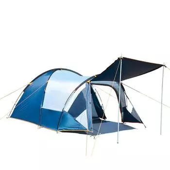 Туннельная палатка для кемпинга на открытом воздухе, утолщенная защита от дождя, портативное потолочное оборудование, укрытие для 3-4 человек