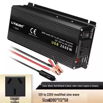 Tuoyang 800W/2000W Modified Sine Wave Inverter, 12V/24V to 110V-240V for Car/Home