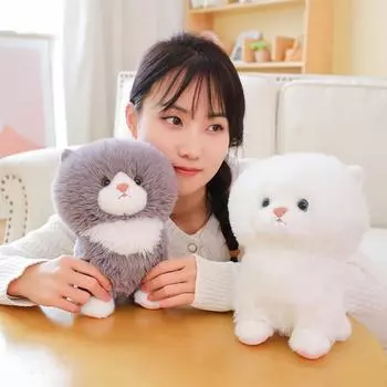 Тупая и милая кукла-кошка Будо, плюшевая игрушка, кукла с короткими ушами, кукла-машина, детский комфортный подарок One Size коричневый