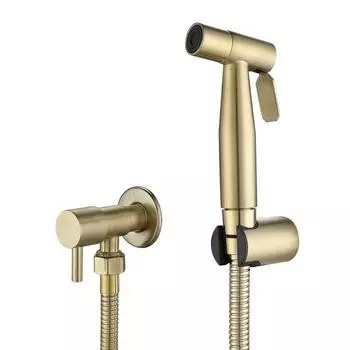 Tuqiu Black Toilet bicet spray set SUS304 Brushed Gold Bidet faucet Распылитель для ванной комнаты Shower bicet gun High Pressure чёрный