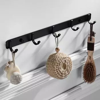 Tuqiu Black Towel Hanger Clothes Hat Hook Row Vintage Robe Hook Bathroom Robe Hook Bath Hardware Set Kitchen Hanger