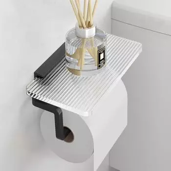 Tuqiu держатель для туалетной бумаги, акриловый держатель для рулона бумаги, держатель для телефона, подставка для салфеток, черный держатель для туалетной бумаги, коробка для салфеток