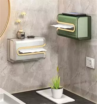 Tuqiu держатель для туалетной бумаги полка с держателем для телефона ABS держатель для салфеток Nail FreeTissue вешалка для туалетной бумаги