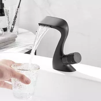 Tuqiu латунные смесители для раковины современный смеситель для ванной комнаты латунный серый смеситель для раковины кран для умывальника элегантный кран для ванной комнаты