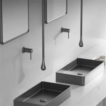 Tuqiu подвесной потолочный смеситель для ванной комнаты из розового золота 160 м черный смеситель для раковины для ванной комнаты матовый золотой смеситель для раковины индивидуальная длина смесителя