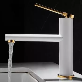 Tuqiu смеситель для раковины латунный смеситель для ванной комнаты черный/серый смеситель для раковины однорычажный смеситель для горячей и холодной воды