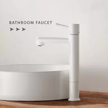 Tuqiu смеситель для раковины в ванной комнате латунный вращающийся высокий смеситель для раковины смеситель для холодной и горячей воды кран для раковины монтируемый на бортике черный/хромированный кран