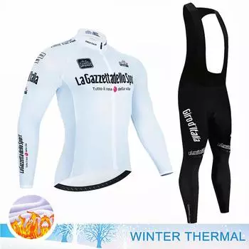 Тур по Италии Зимний термобелье для велоспорта Комплект одежды для велосипедистов Maillot Ropa Ciclismo Invierno Одежда для горного велосипеда M