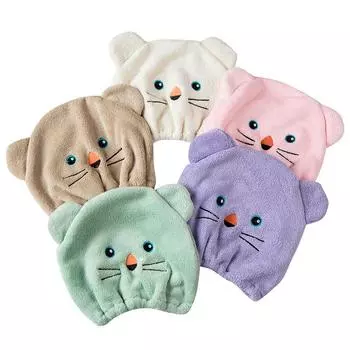 Тюрбан для волос из микрофибры для быстрой сушки волос Шапочка для купания в полотенце зелёный