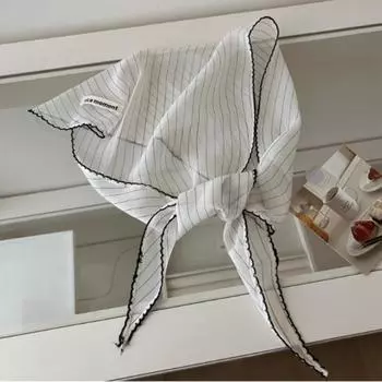 Turban Fresh Small Scarf Sweet Triangular Hair Band Elegant Polka Dot Headband Spring/Summer Style2