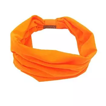 Тюрбан, повязка на голову, аксессуары для волос, 1 шт., широкая эластичная повязка на голову для йоги, эластичная повязка для волос, женский ювелирный аксессуар pure color оранжевый