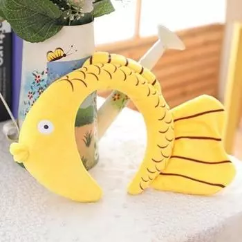 Тюрбан Смешные девушки Женщины Милый нескользящий ободок для волос Рыба Голова обруч для волос Fish