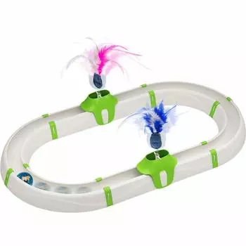 Turbine Cat TOY Игрушка для кошек Мяч для кошек Сделано в Италии компанией Ferplast белый