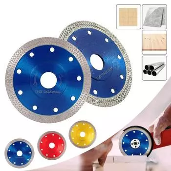 Турбо-алмазная пила, диск для резки гранита, мрамора, керамогранита, керамические лезвия 105/115/125 мм для угловой шлифовальной машины, алмазная пила 105*10*1.2*20 синий