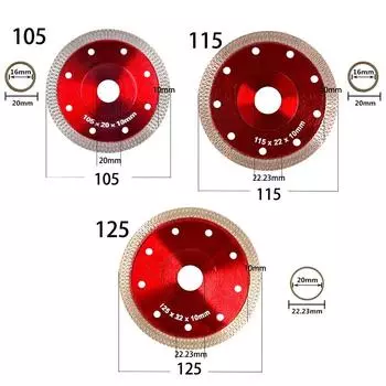 Турбо алмазный пильный диск для резки гранита, мрамора, 85/115/125 мм, керамические диски для керамической плитки, диск для угловой шлифовальной машины