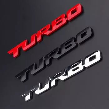 TURBO автомобиля 3D наклейки из цинкового сплава, задняя этикетка для кузова, боковая отделка, наклейки для стайлинга автомобиля, декоративная наклейка, аксессуары для внешнего декора авто 14x12cm белый