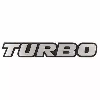 Turbo Emblem TURBO Turbo Наклейка с эмблемой на автомобиль Наклейка на автомобиль 25 мм x 157 мм Серебряная [NEGUES]
