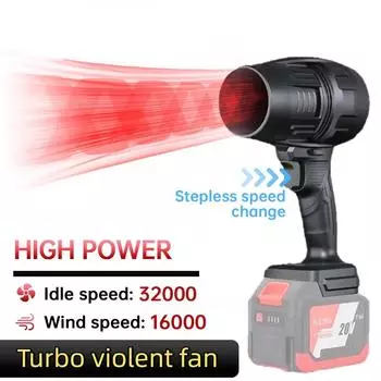 Турбо-пушка с турбонаддувом, высокая тяга, высокая скорость, высокая мощность турбовентиляторного вентилятора, ручной реактивный вентилятор Without Battery чёрный