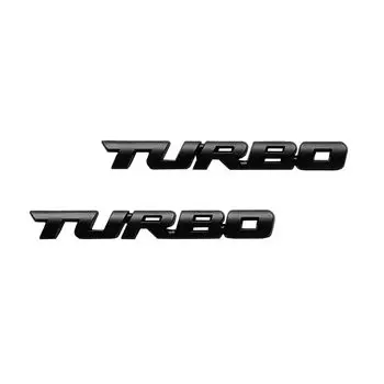 Turbo Turbo Emblem (Color: Black 2-piece set) Size: 3.7 x 0.4 x 0.12 inches 95mm x 11mm x 3mm