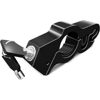 Турбо-замок для мотоциклов (красный) - Противоугонный тормозной замок мотоцикла с резиновыми ручками, регулируемыми ползунками — алюминиевый замок на руль скутера с ЧПУ — легкий красный