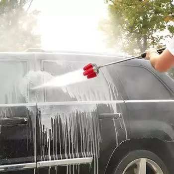 Турбонасадка для мойки высокого давления 4-в-1 4000 фунтов на кв. дюйм, вращающаяся на 360 градусов, быстроразъемная турбонасадка для мойки высокого давления A чёрный