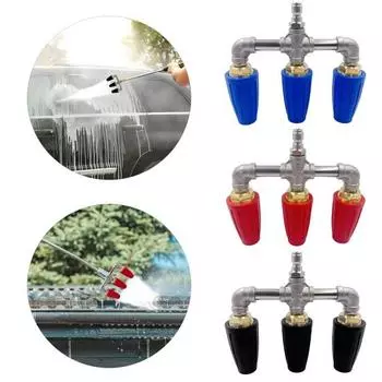 Турбонасадка для мойки высокого давления Yousheng 4-в-1 4000 PSI с вращением на 360 градусов, быстроразъемное соединение, турбонасадка для мойки высокого давления A чёрный