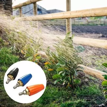 Турбораспылитель с вращающимся распылителем 3600PSI, вращающийся на 360 градусов, для мойки высокого давления с быстроразъемным соединением 1/4 оранжевый