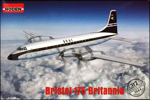 Турбовинтовой авиалайнер Roden 312 Bristol 175 Britannia 1/144 BOAC