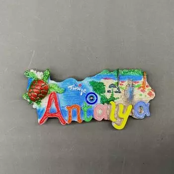 Турция Магнит на холодильник Сувенир Анталья Магнитный Туристический Сувенир Декоративный Магнит для Холодильника 3D Смола Расписанная Ручная работа