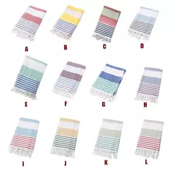 Турецкая хлопковая баня, пляжное спа, йога, полотенце с бахромой 100x180cm