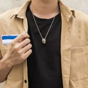 Турецкие амулеты, ожерелье с подвеской в виде кольца, цветная ключичная цепочка, регулируемое радужное ожерелье для пар серебряный