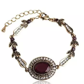 Турецкие винтажные браслеты и браслеты для женщин, кристаллы, 4 цвета, ювелирные изделия из смолы для вечеринки, ручные украшения зелёный